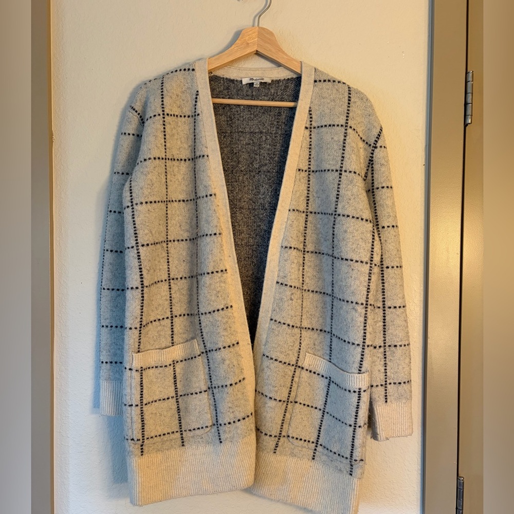 Madewell Knit Sweater in Gray and Cream